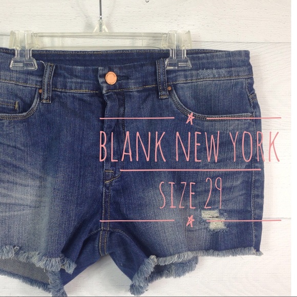 Blank NYC Pants - BLANK NYC jean cut off shorts distressed SZ: 29